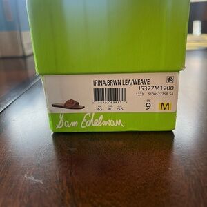 Sam Edelman Brown Woven Irina Slide Sandal